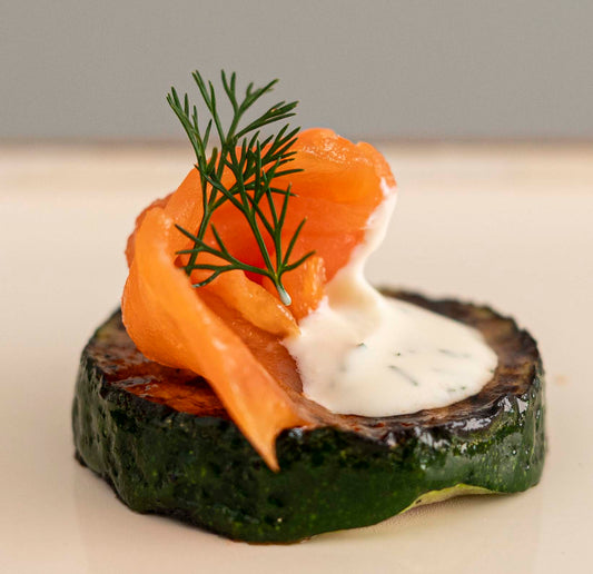 Feta Mousse & Salmon Blinis